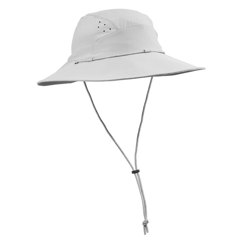 Chapeau de Trekking montagne anti-UV |TREK 500  gris clair Femme