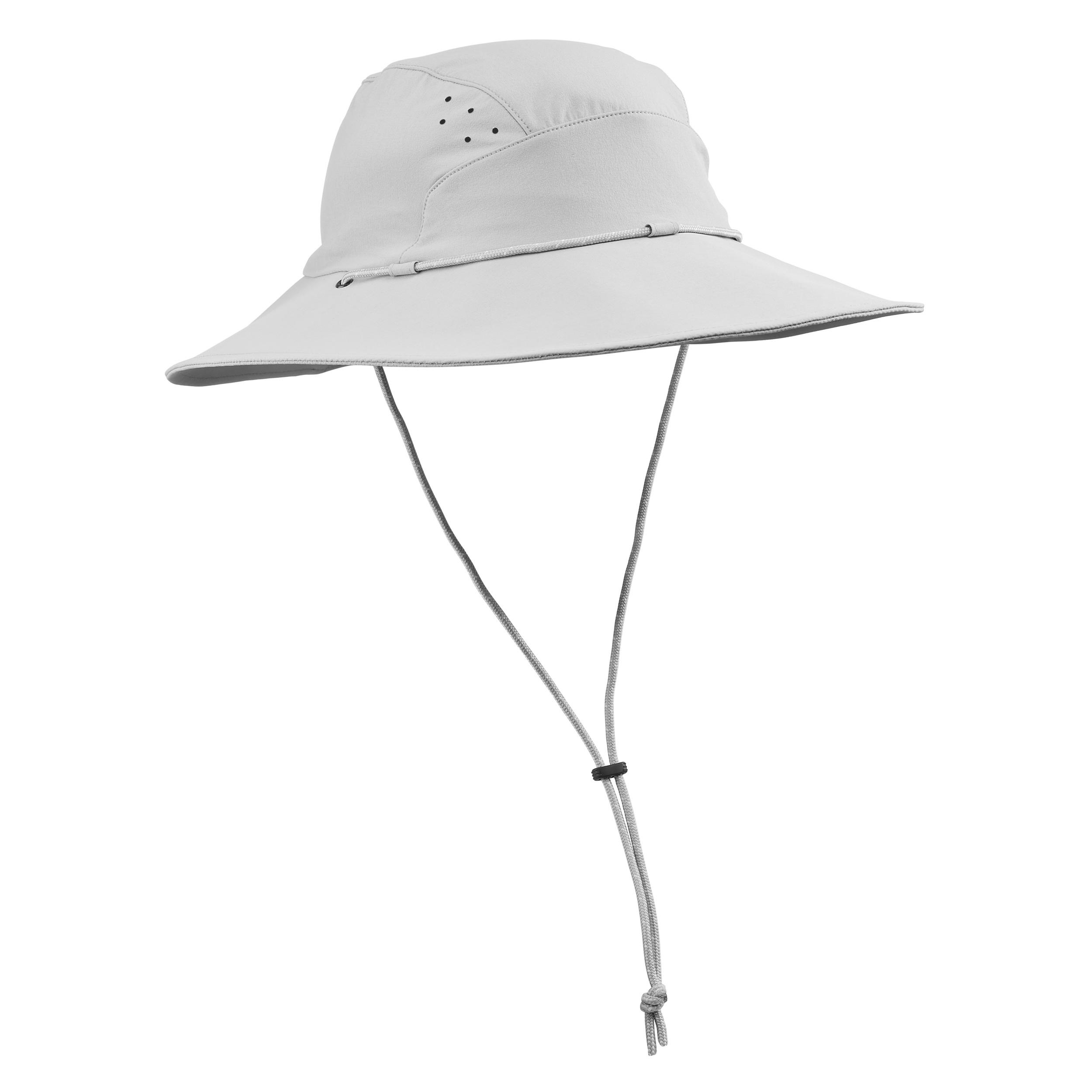 Pălărie Trekking la Munte Trek 500 anti-UV Gri Damă decathlon.ro imagine 2022