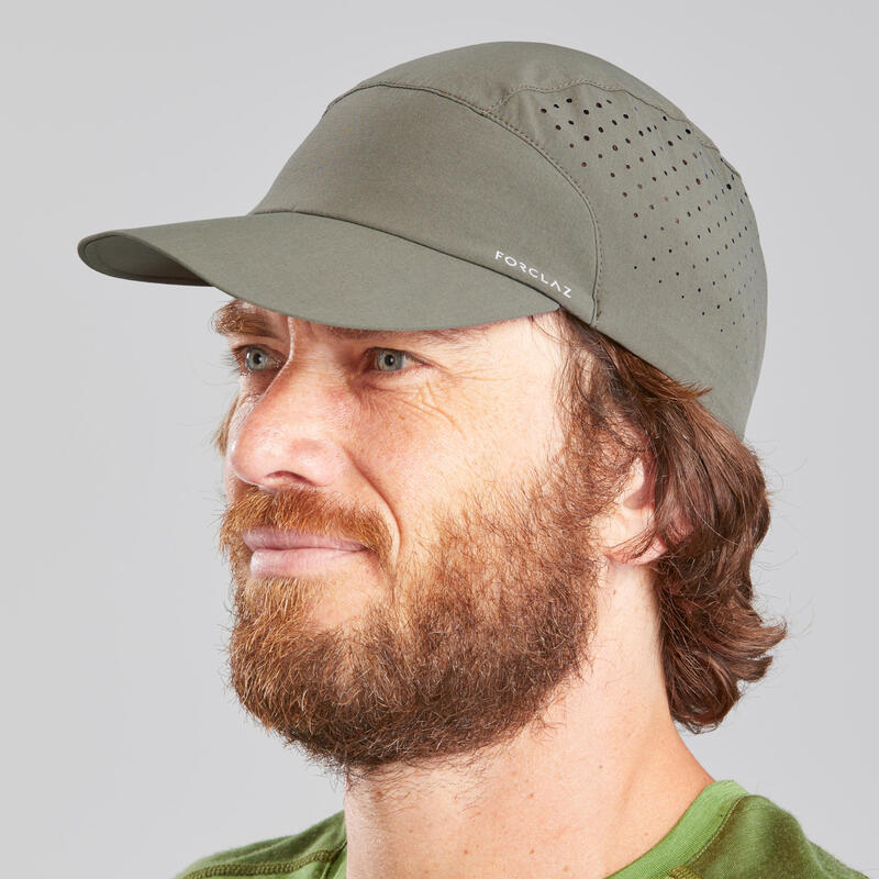 通風、極輕量登山健行帽TREK 500－卡其色