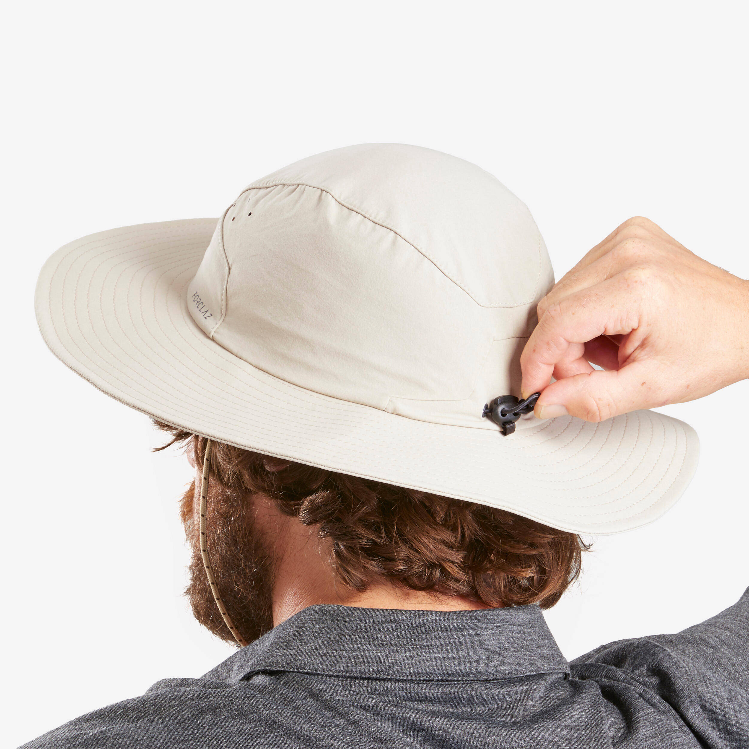 Men Trekking Hat Anti-UV MH500 Beige -  4