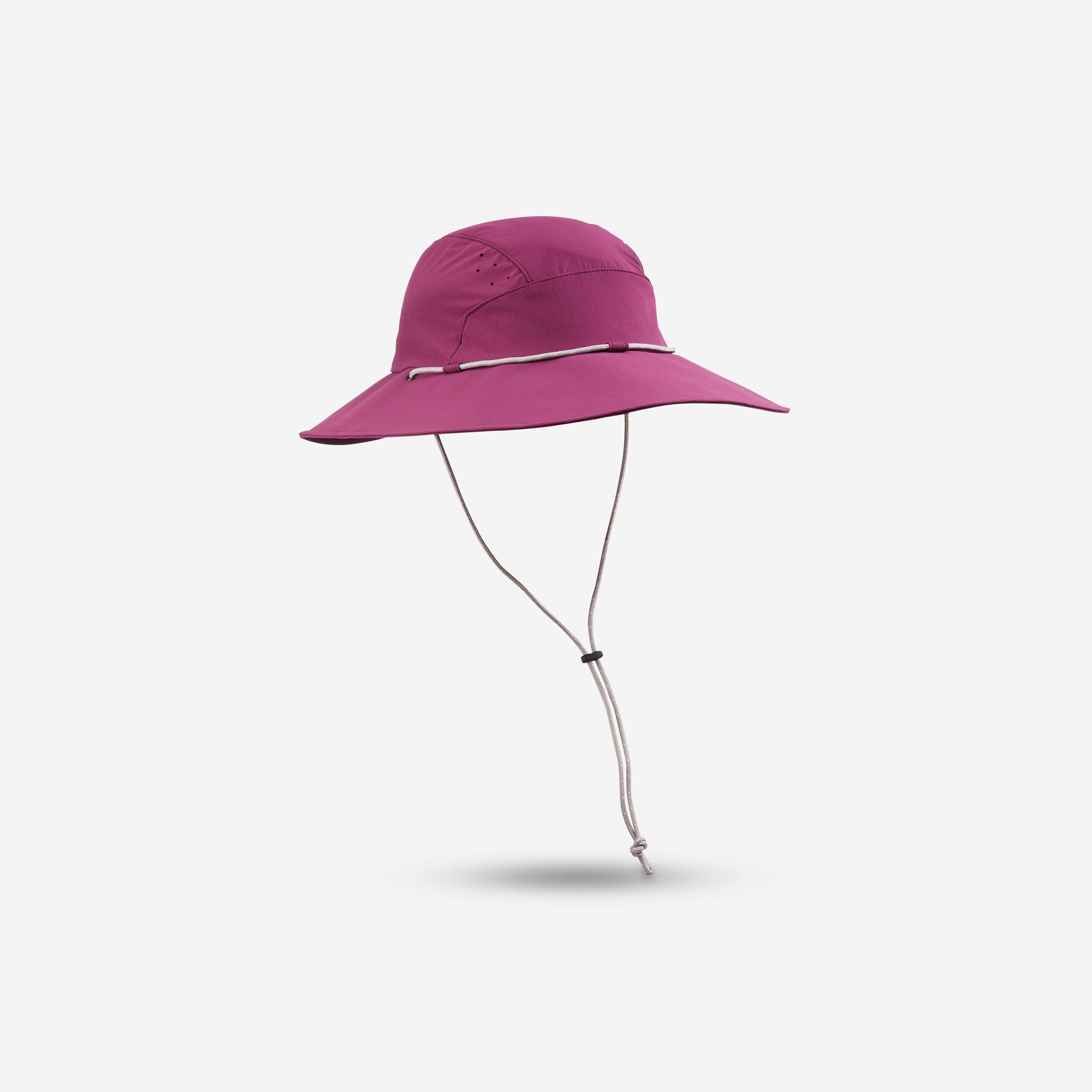 Trek 500 Mountain Trekking Anti-UV Hat Purple - Women's - Bright plum,  Carbon grey - Forclaz - Decathlon