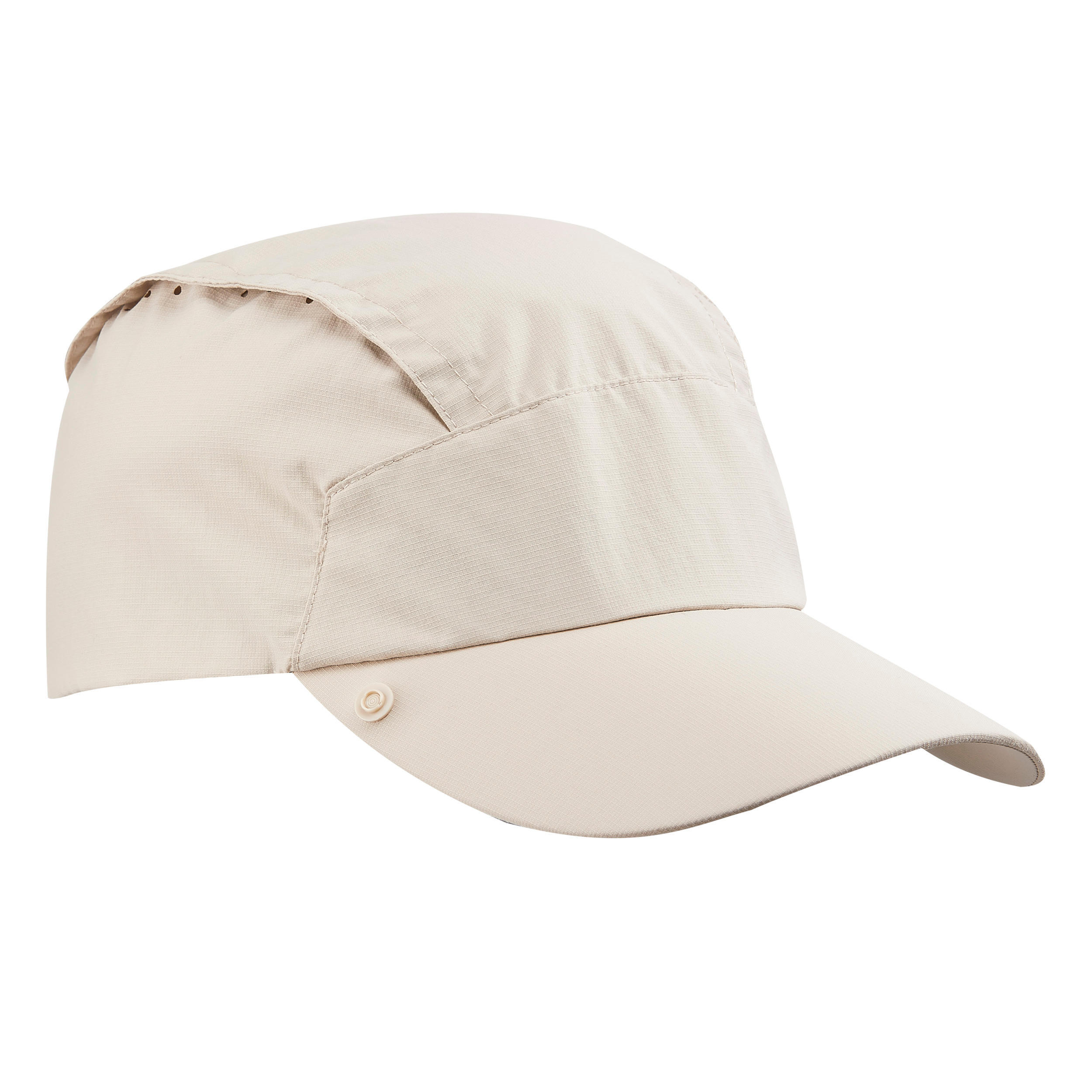 Anti-UV Cap with Removable Neck Protection - Beige 2/7