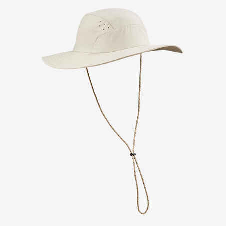 Sombrero de trekking anti-UV beige para hombre MT500