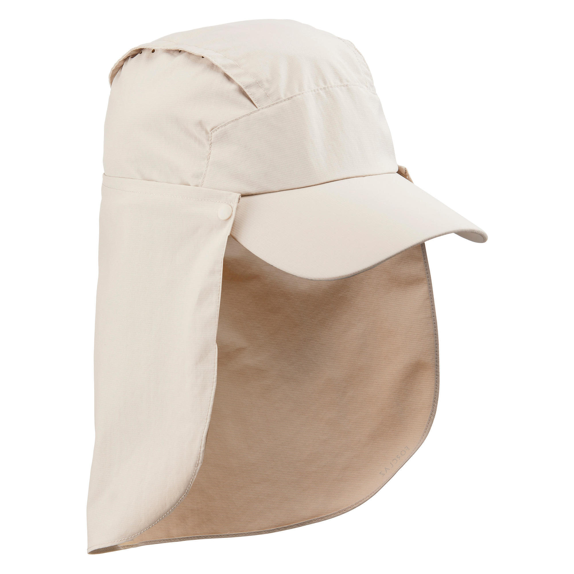 Anti-UV Cap with Removable Neck Protection - Beige 1/7