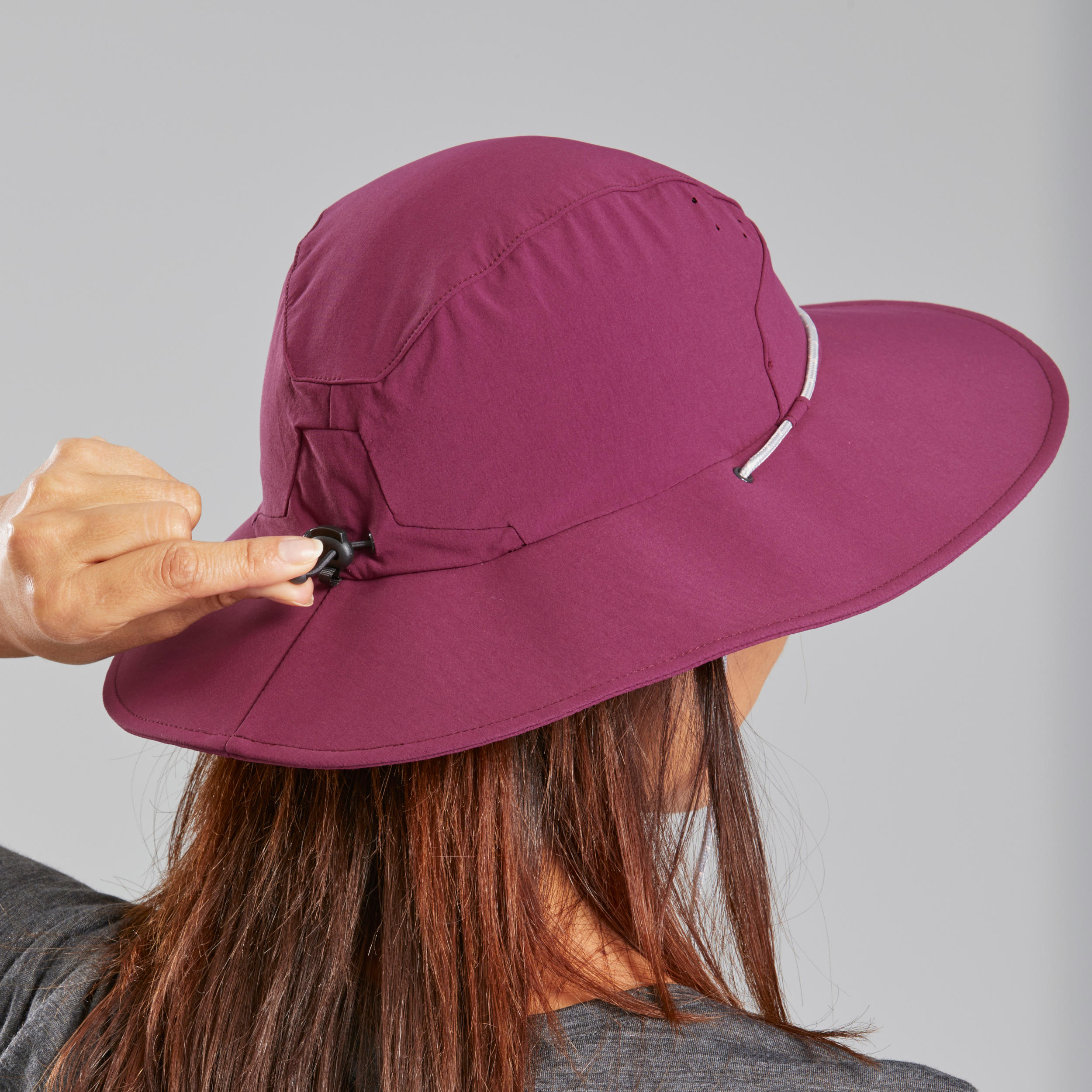 Trek 500 Mountain Trekking Anti-UV Hat Purple - Women's