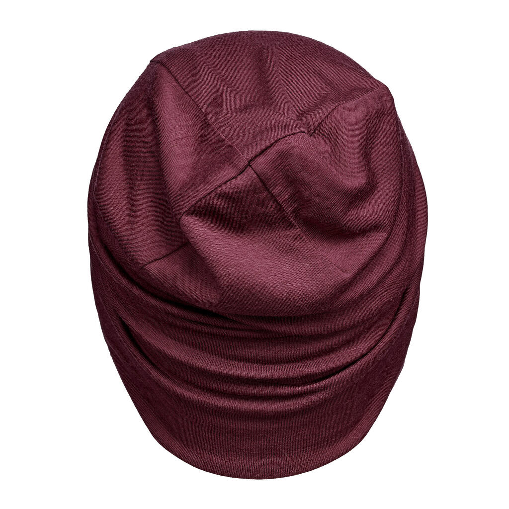 TREKKING MERINO WOOL HAT MT500 - MAROON