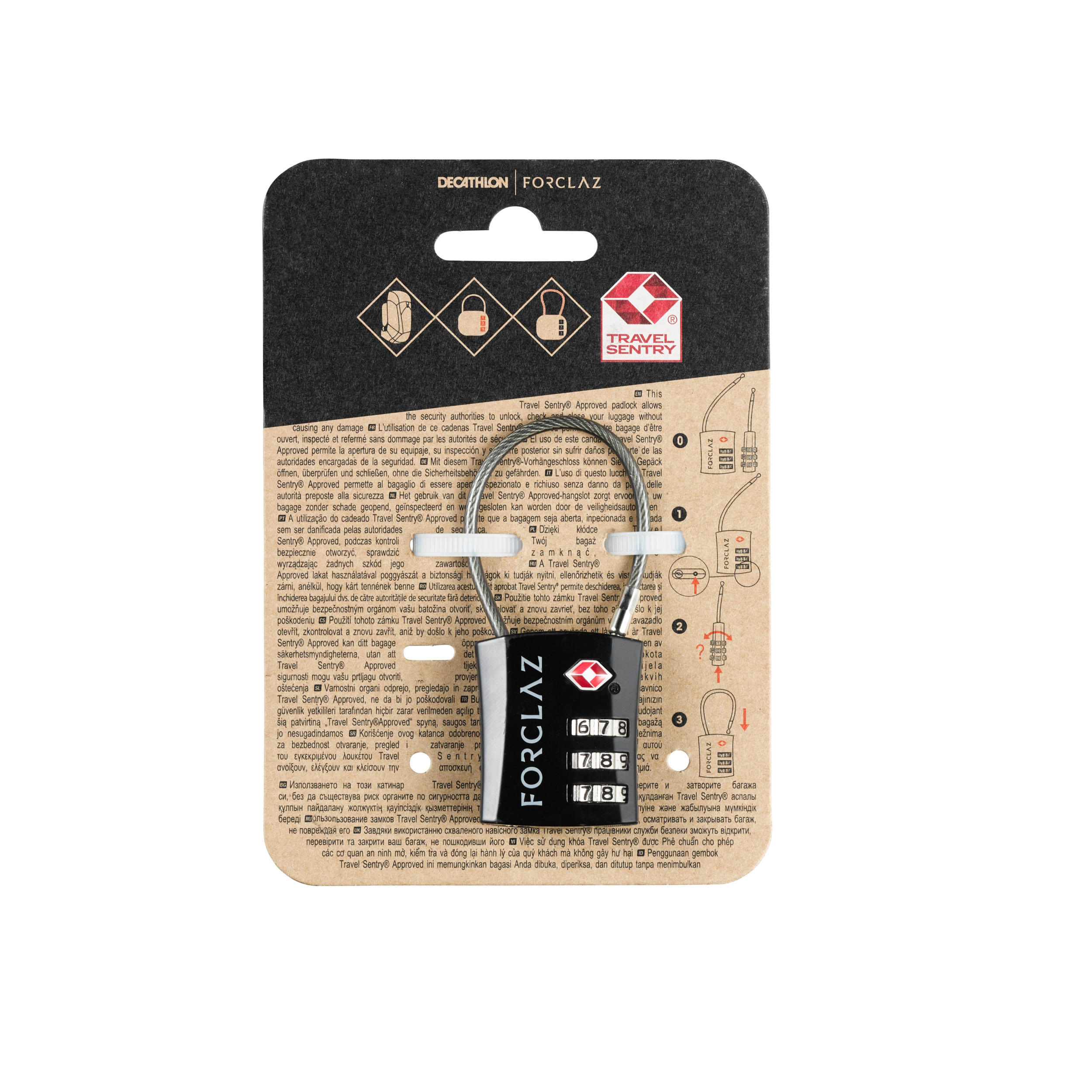 TSA-certified Combination Padlock - FORCLAZ