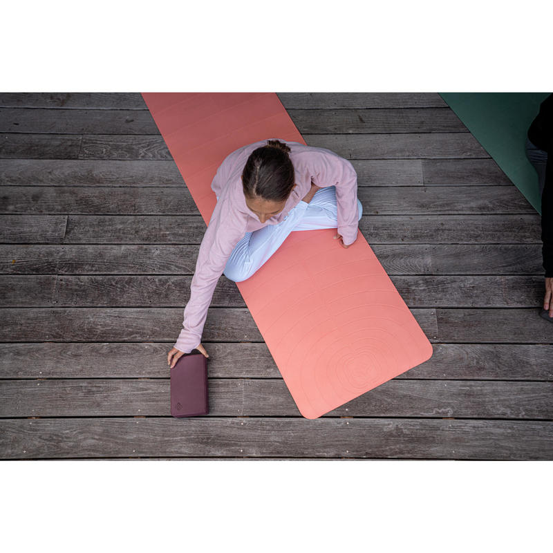 Yoga Foam Block Burgundy Domyos By Decathlon