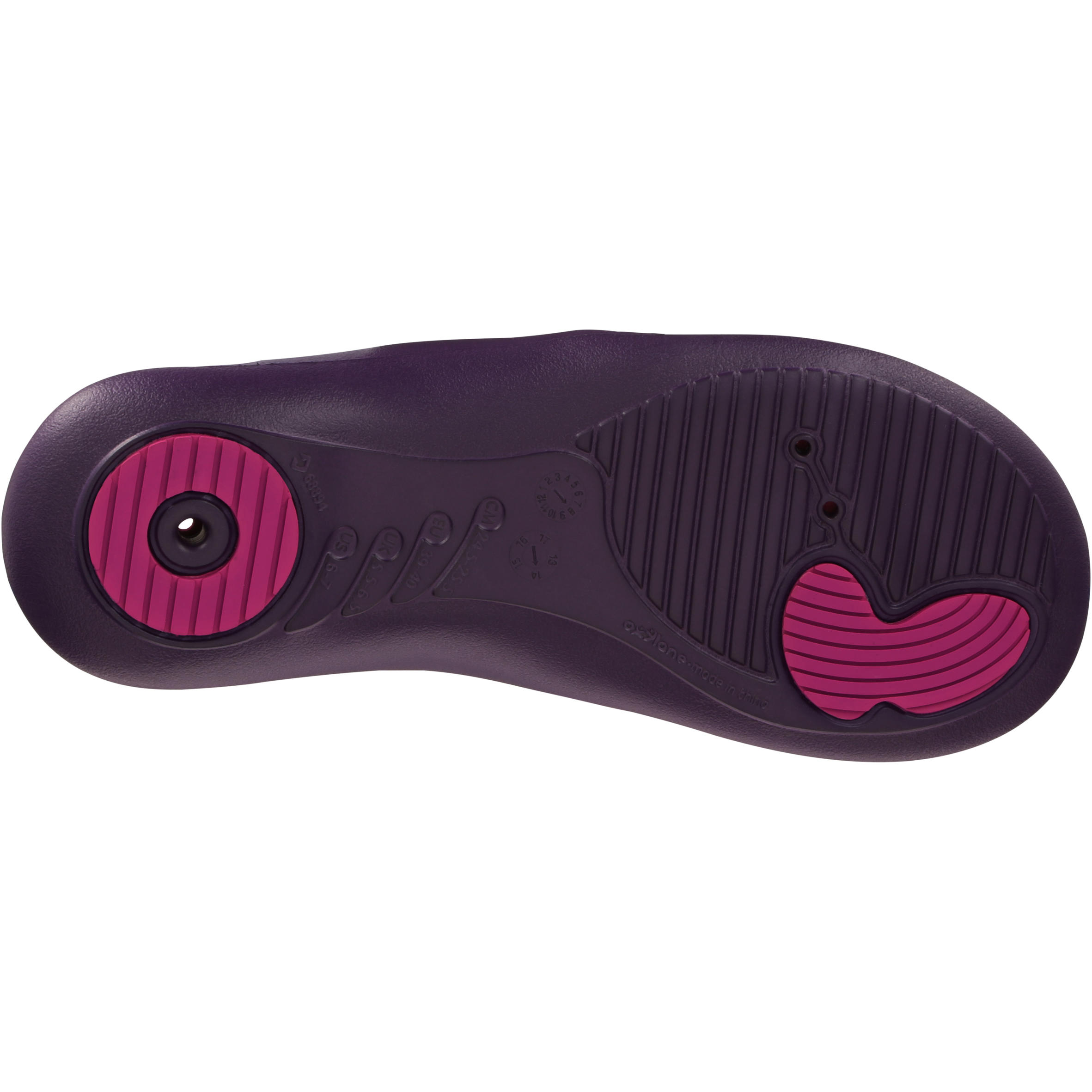 Women's pool flip-flops - Purple Printed 6/10