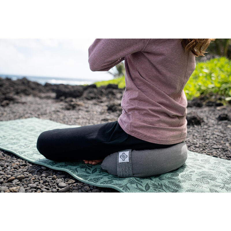 Yoga Mati 8 Mm Yaprak Desenli Yesil Comfort Domyos By Decathlon