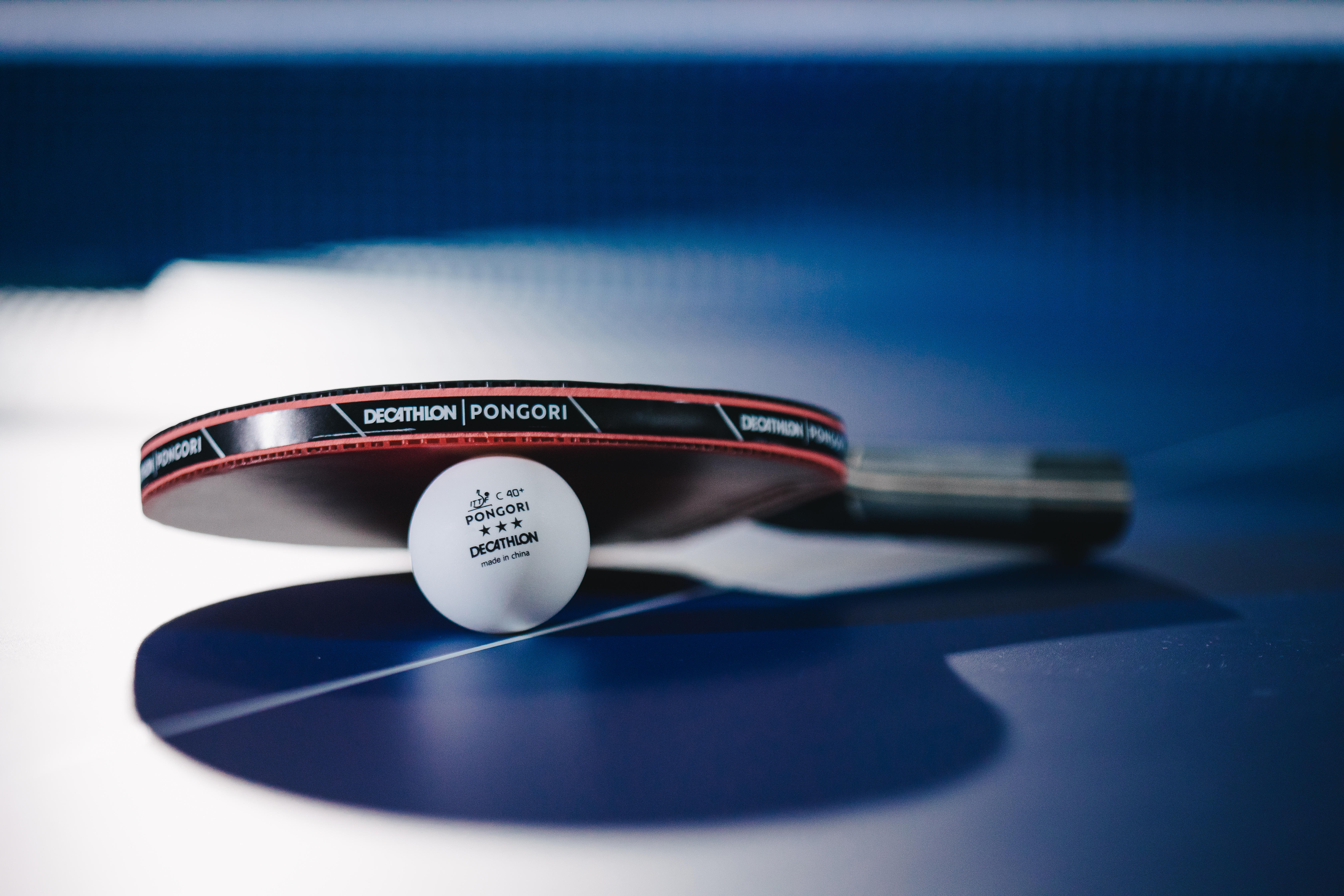 Table Tennis Balls TTB 900C 40+ 3* x 4 - White - PONGORI