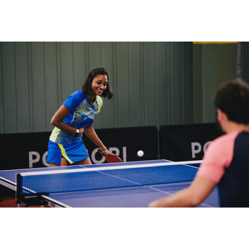 Tafeltennistafel / pingpongtafel indoor TTT 100 blauw