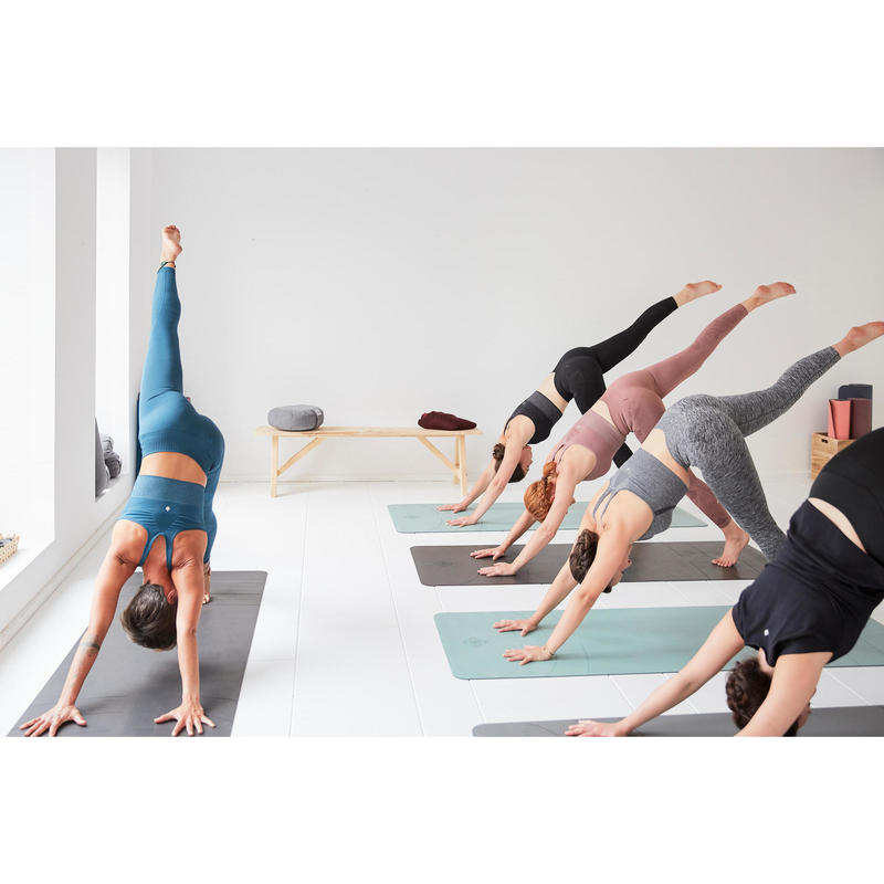 Dynamic Yoga Mat Grip 3mm Grey Domyos By Decathlon