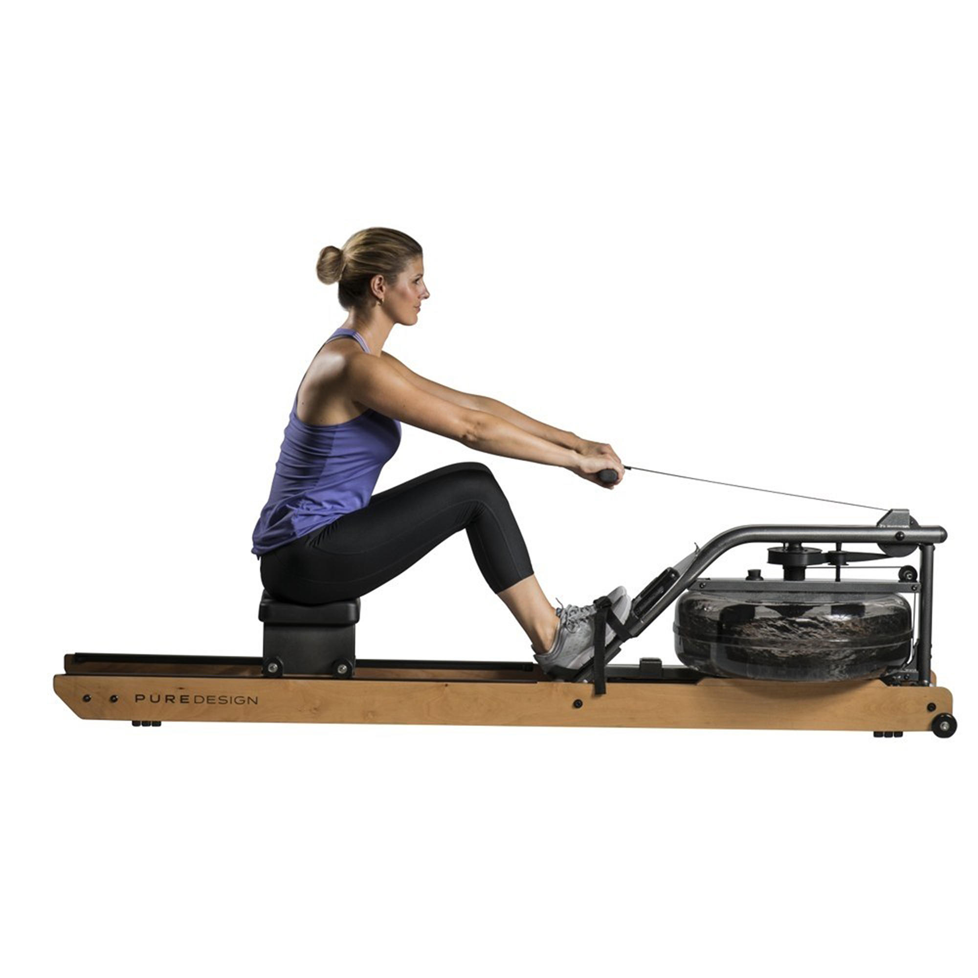 Wooden Rowing Machine with Water Resistance VR2 Decathlon