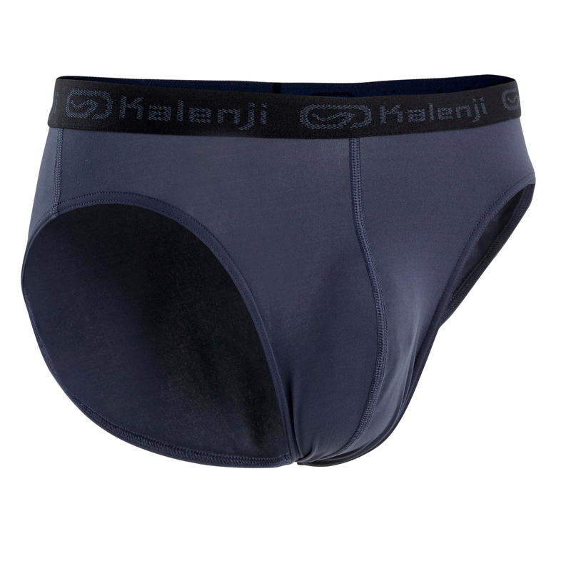 KALENJI MEN'S BREATHABLE RUNNING BRIEFS GREY NAVY Decathlon