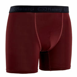 MEN'S BREATHABLE RUNNING BOXERS - BURGUNDY