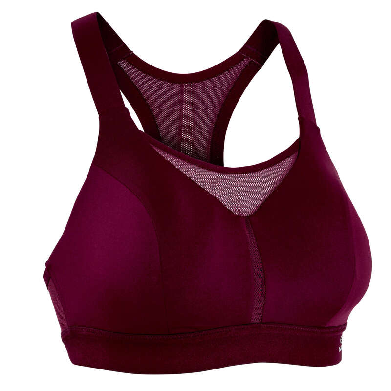 KALENJI COMFORT RUNNING BRA BURGUNDY Decathlon