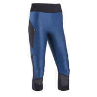 Leggings cortos Running transpirables mujer - Dry+ Feel azul 