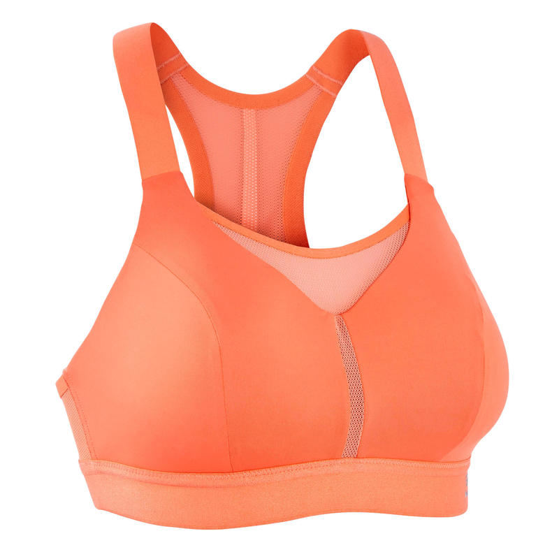 BRASSIERE DE RUNNING CONFORT CORAIL