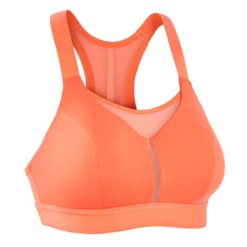 KALENJI COMFORT RUNNING BRA ORANGE Decathlon
