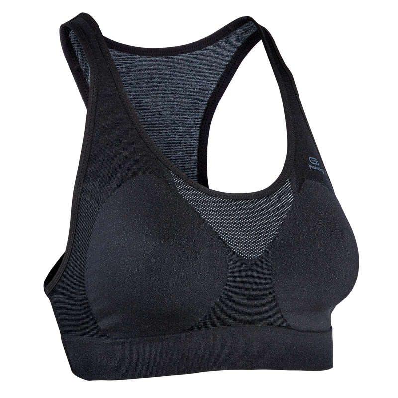 KALENJI BASIC RUNNING SPORTS BRA - BLACK | Decathlon