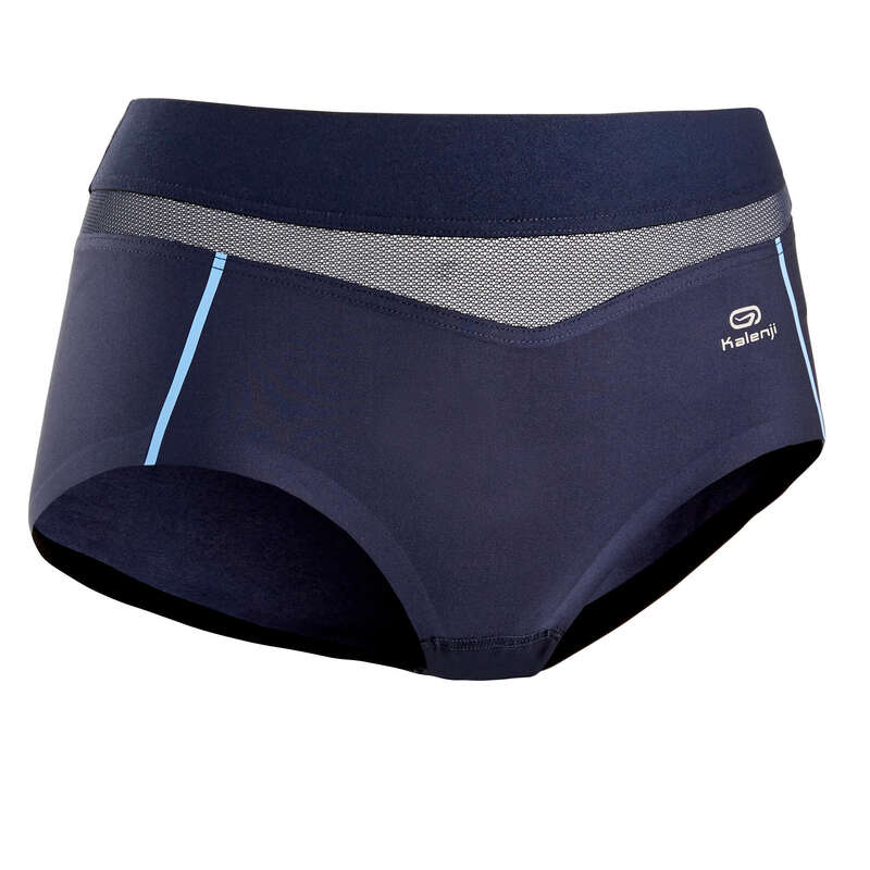 WOMAN RUNNING UNDERWEAR Running - RUNNING BOXER SHORTS NAVY BLUE KALENJI - Running Clothing