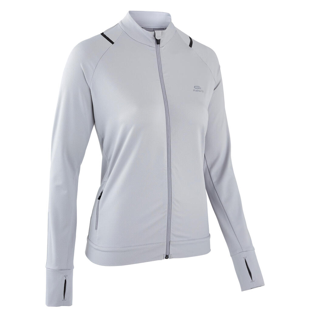 Laufjacke Run Dry Damen hellgrau