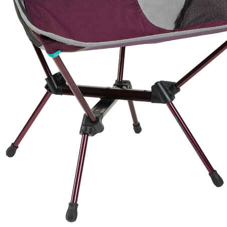 LOW FOLDING CAMPING CHAIR MH500 - PLUM