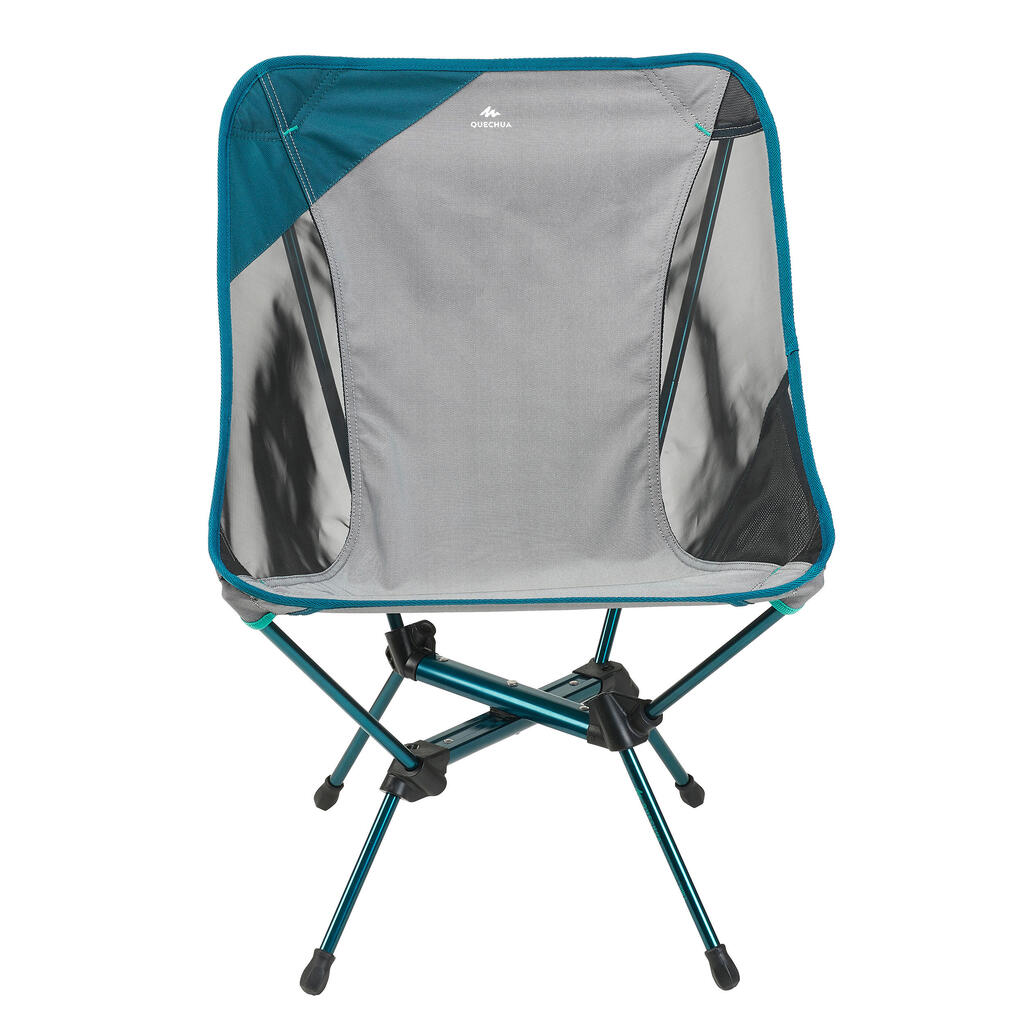 SILLA BAJA PLEGABLE DE CAMPING MH500 GRIS 