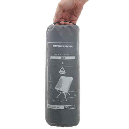 FOLDING CAMPING CHAIR MH500 - GREY