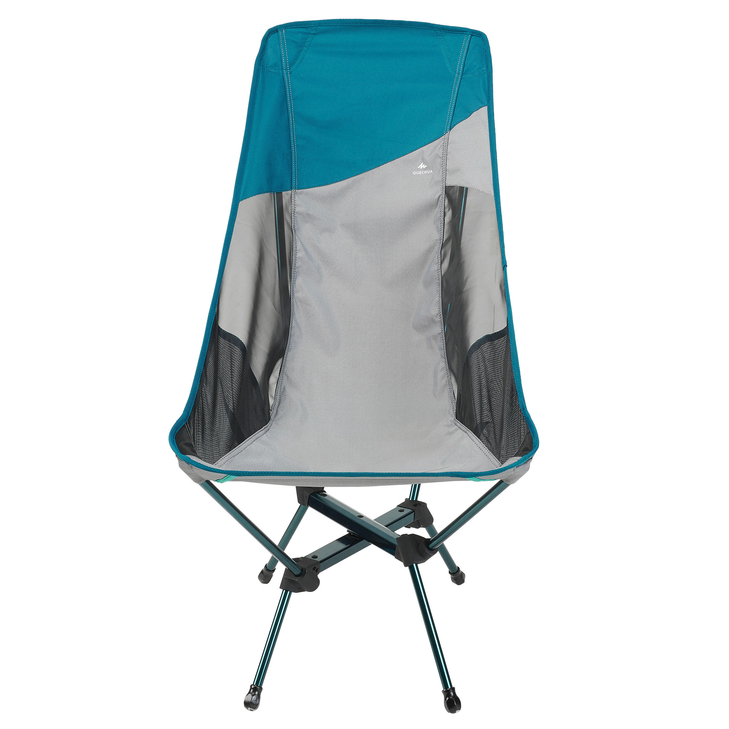 Mountain Hiking Low Folding Camping Chair Quechua MH500 XL Blue