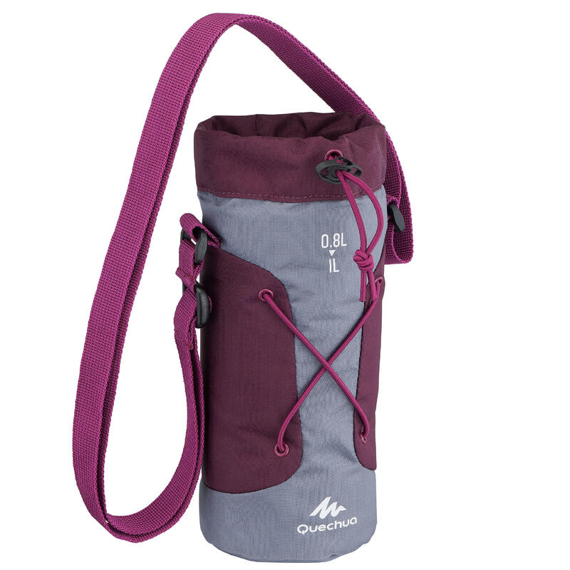 Housse isotherme pour gourde randonnée 0,75 à 1 litre violet