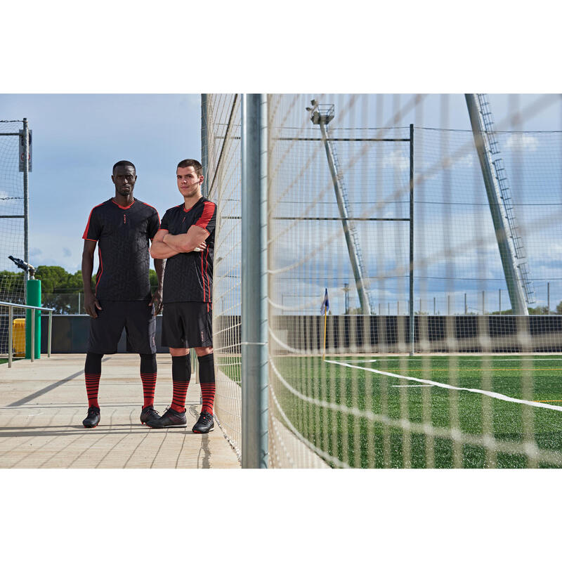 Calções de Futebol 3 em 1 TRAXIUM Adulto Preto e Vermelho