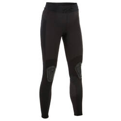 WOMEN'S ANTI-UV SURFING LEGGINGS 900 with NEOPRENE cutouts - BLACK