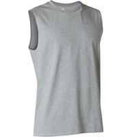 Fitness Stretch Cotton Tank Top - Mottled Grey