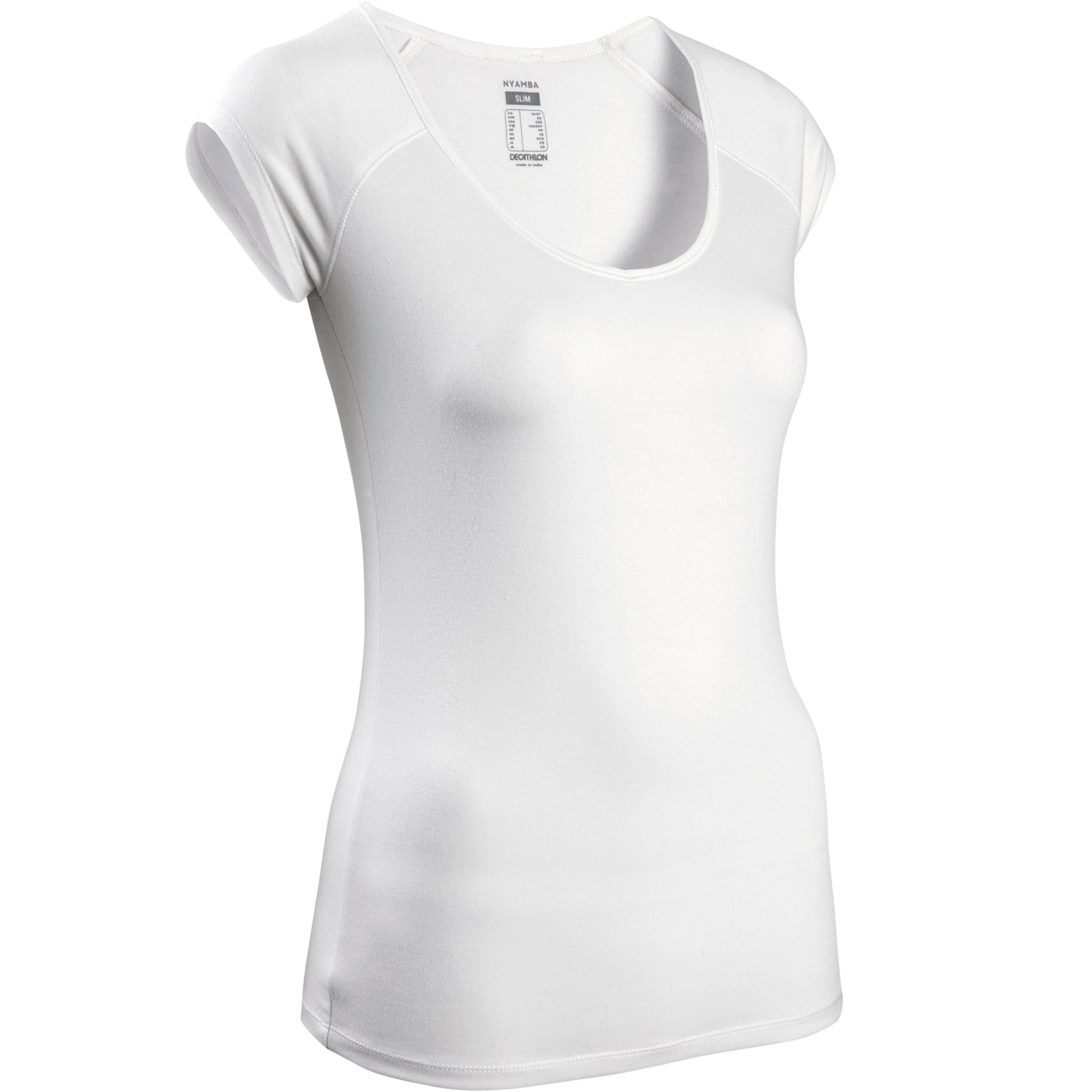 Women's Slim T-Shirt 500 - White 1/7