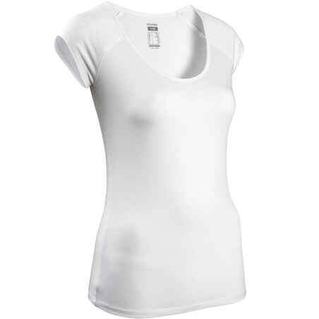 POLERA DEPORTIVA MUJER 500 BLANCO