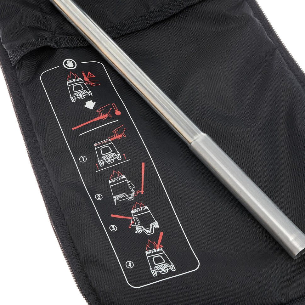 WoodBurning Camping Stove MH500 Light Grey QUECHUA Decathlon