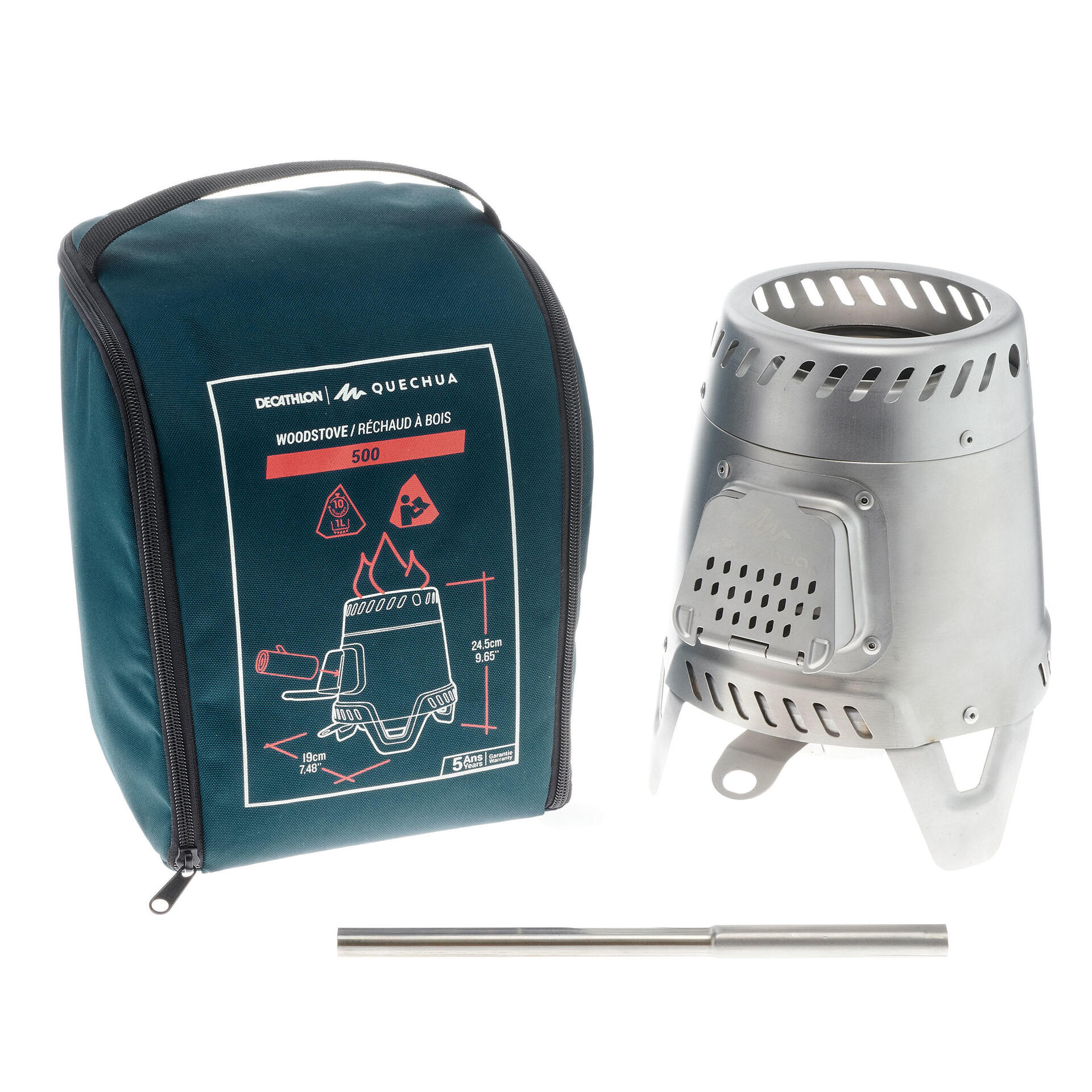 WoodBurning Camping Stove MH500 Light Grey