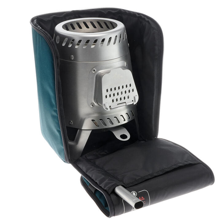 WoodBurning Camping Stove MH500 Light Grey QUECHUA Decathlon