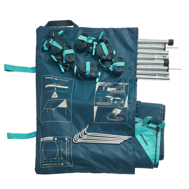 MULTIFUNCTION TARP CAMPING SHELTER QUECHUA Decathlon