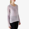 Women's Long-Sleeved Wool Pilates & Gentle Gym Sport T-Shirt - Purple