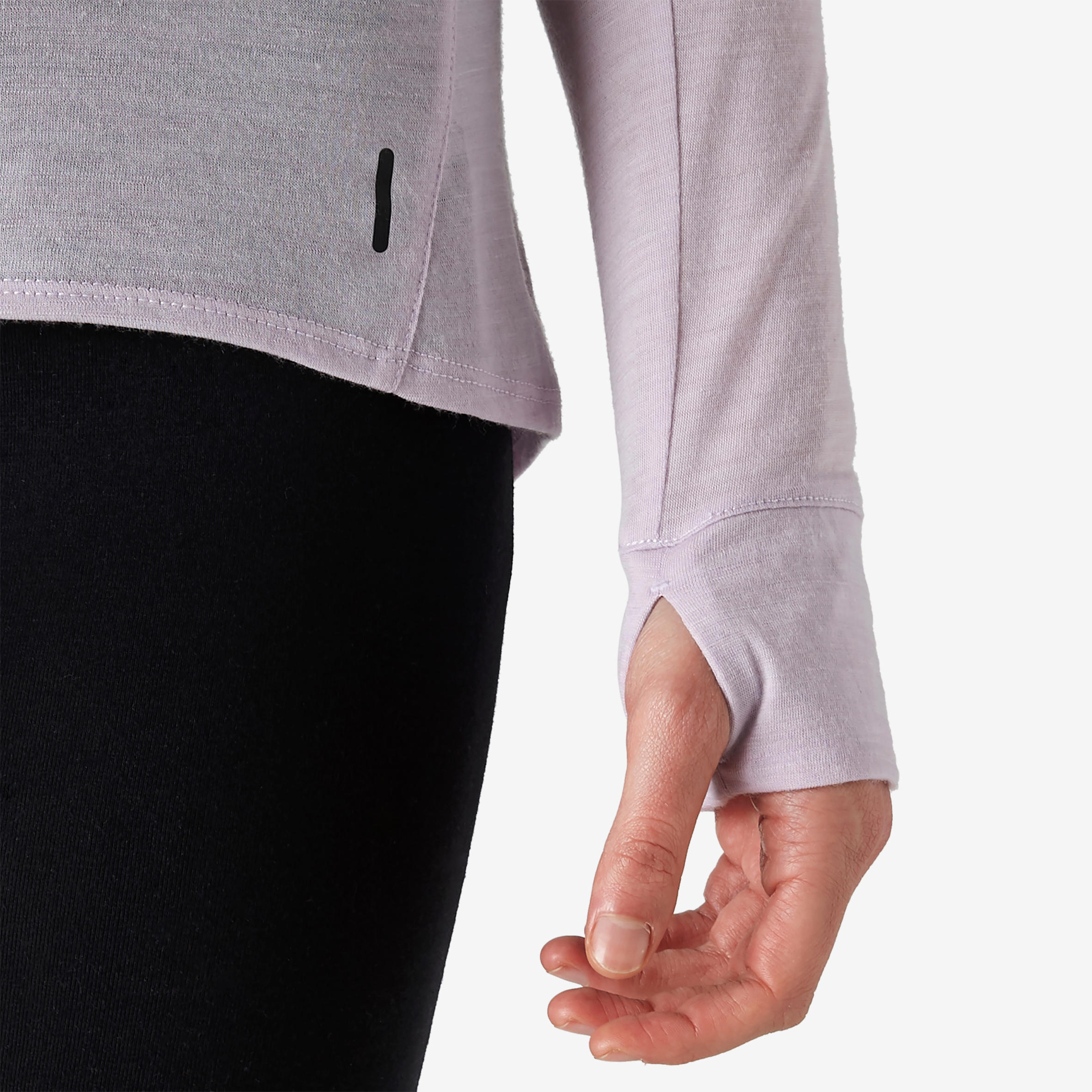 Women's Long-Sleeved Wool Pilates & Gentle Gym Sport T-Shirt - Purple 7/7