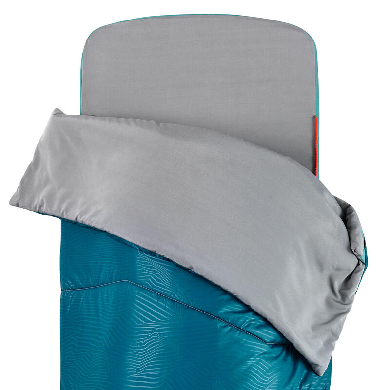 2-IN-1 SLAAPZAK VOOR KAMPEREN SLEEPIN BED MH500 15°C L BLAUW
