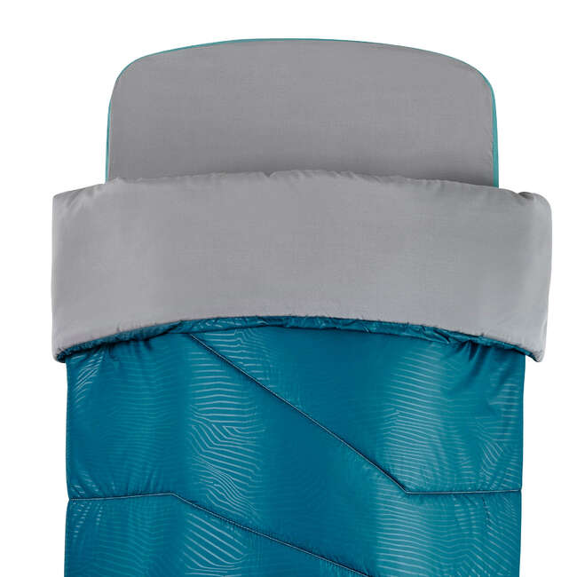 QUECHUA 2in1 Sleeping Bag & Mat Large Blue Decathlon