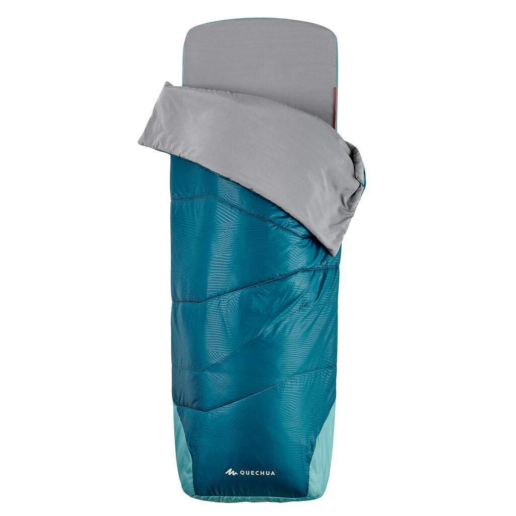 Schlafsack Camping 2-in-1 Sleepin Bed MH500 15 °C in Gr. L violett