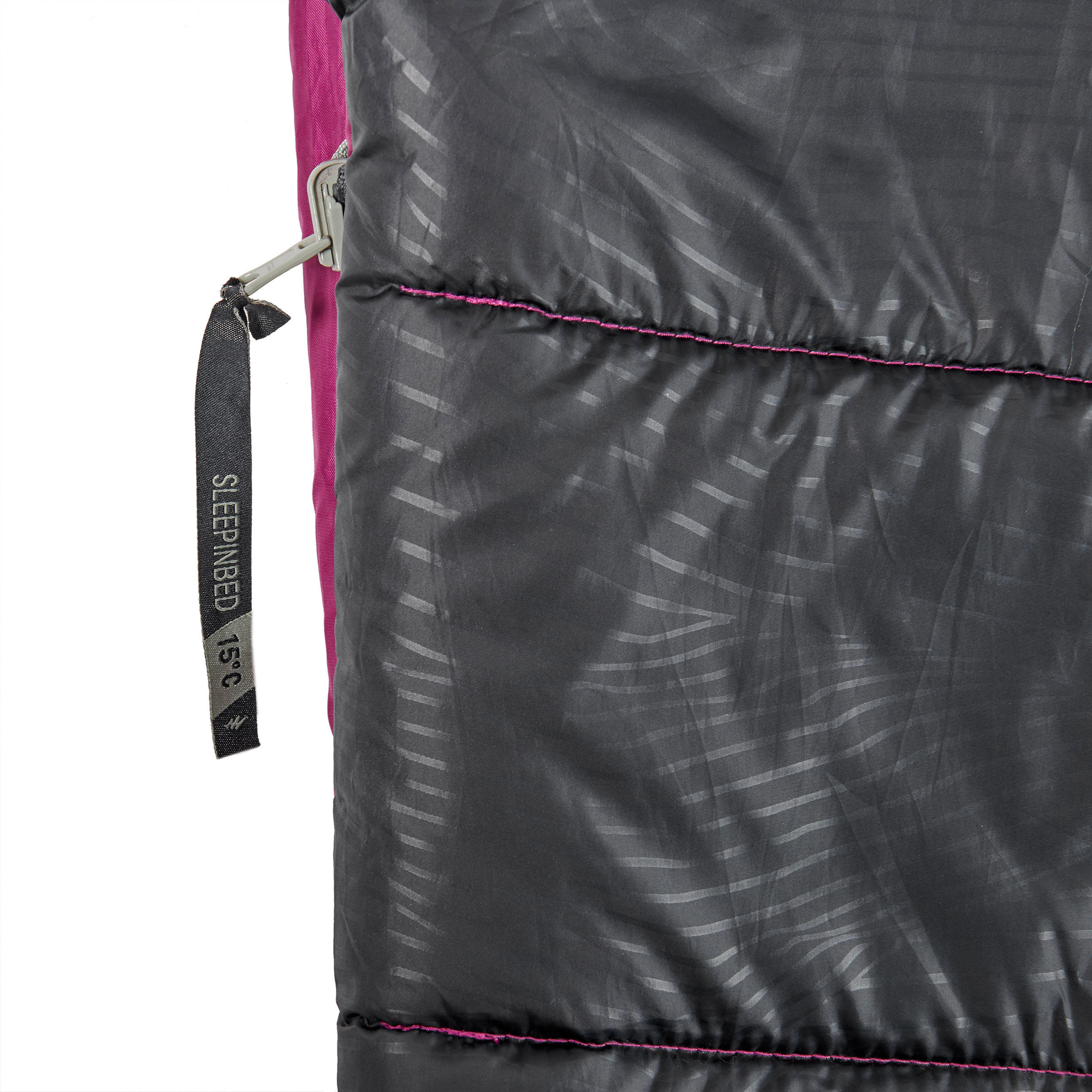 SAC DE COUCHAGE 2 EN 1 - SLEEPIN BED MH500 15°C L PRUNE 7/14