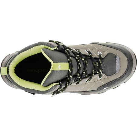 حذاء MH500 Mid  للأطفال مقاوم للماء للمشي مسافات طويلة – لون بني