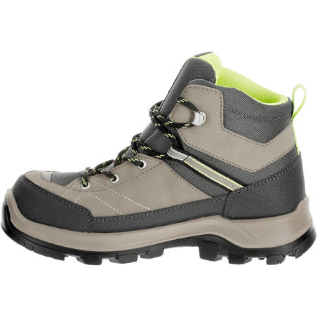 Kid's Waterproof hiking shoes MH500 brown jr size 10 - 5