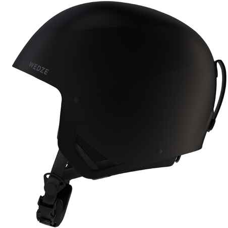 Suaugusiųjų slidinėjimo šalmas su tvirtomis ausinėmis „HRC500“, juodas
